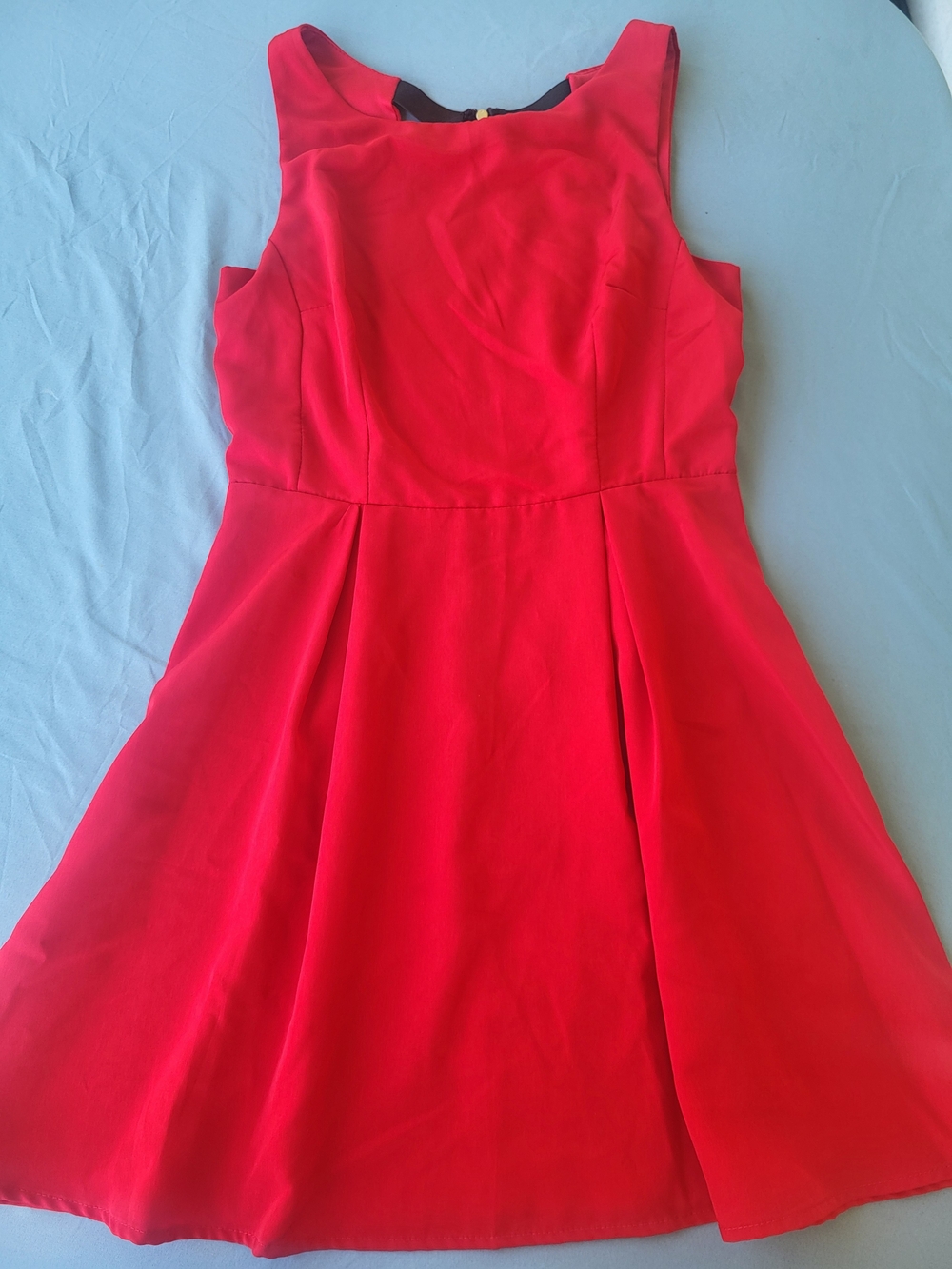 Teeze Me Bright Red Sleeveless Fit & Flare Dress